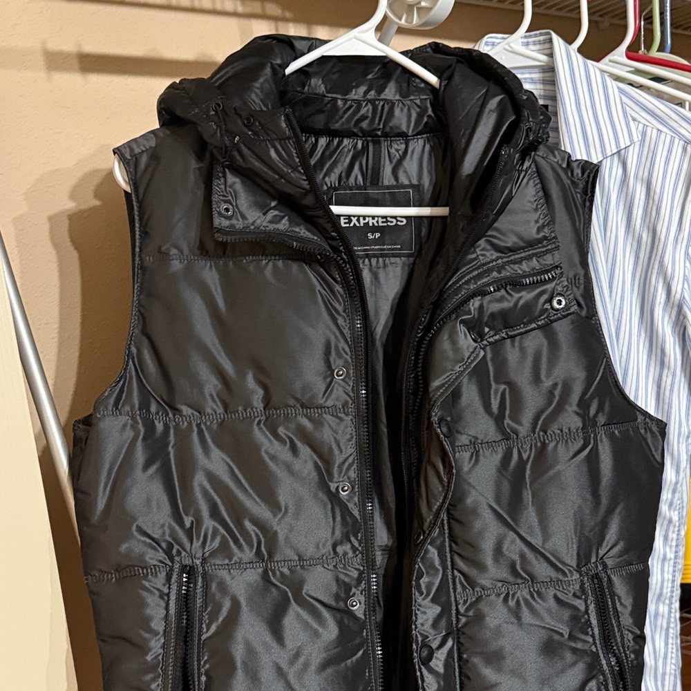 Express Charcoal Quilted Vest